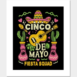 Mexican Fiesta Funny Cinco de Mayo Party Vintage Taco Guitar Posters and Art